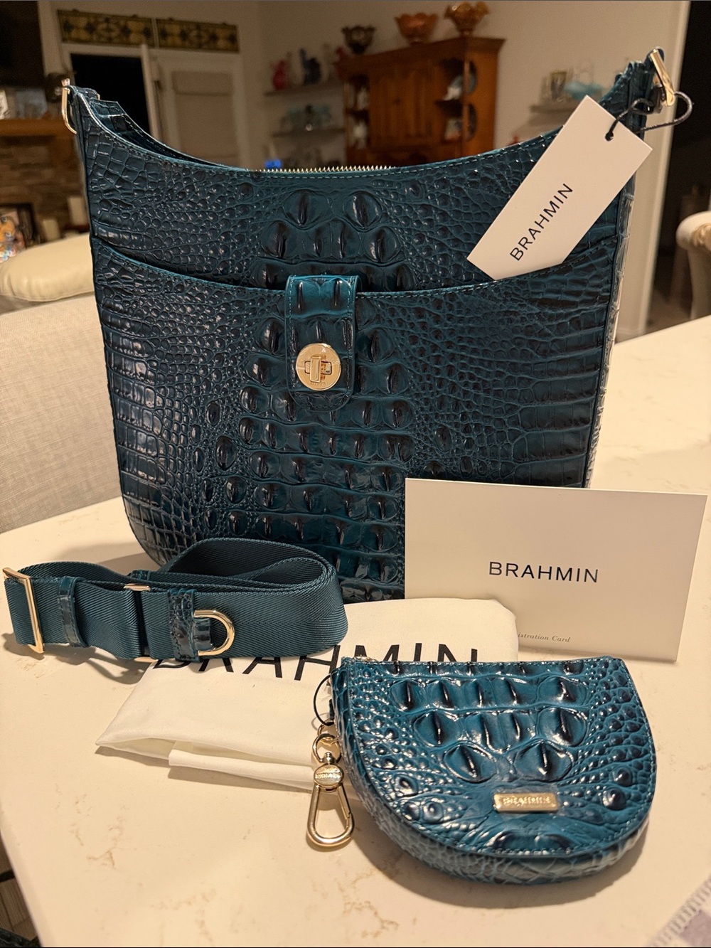 Brahmin Leia with matching Britt coin purse in Juniper Melbourne